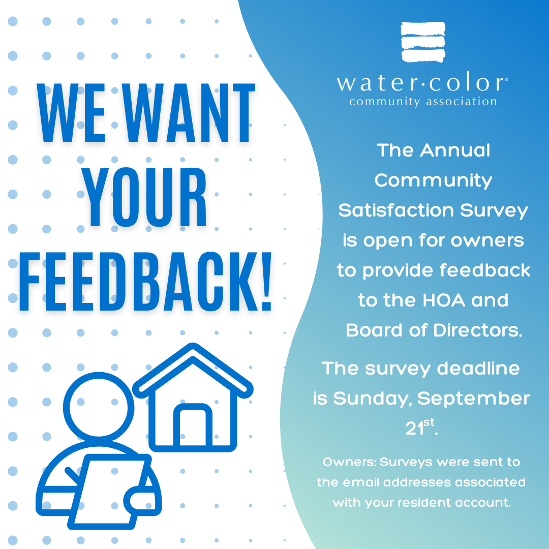 Graphic promoting the launch of the Community Satisfaction Survey