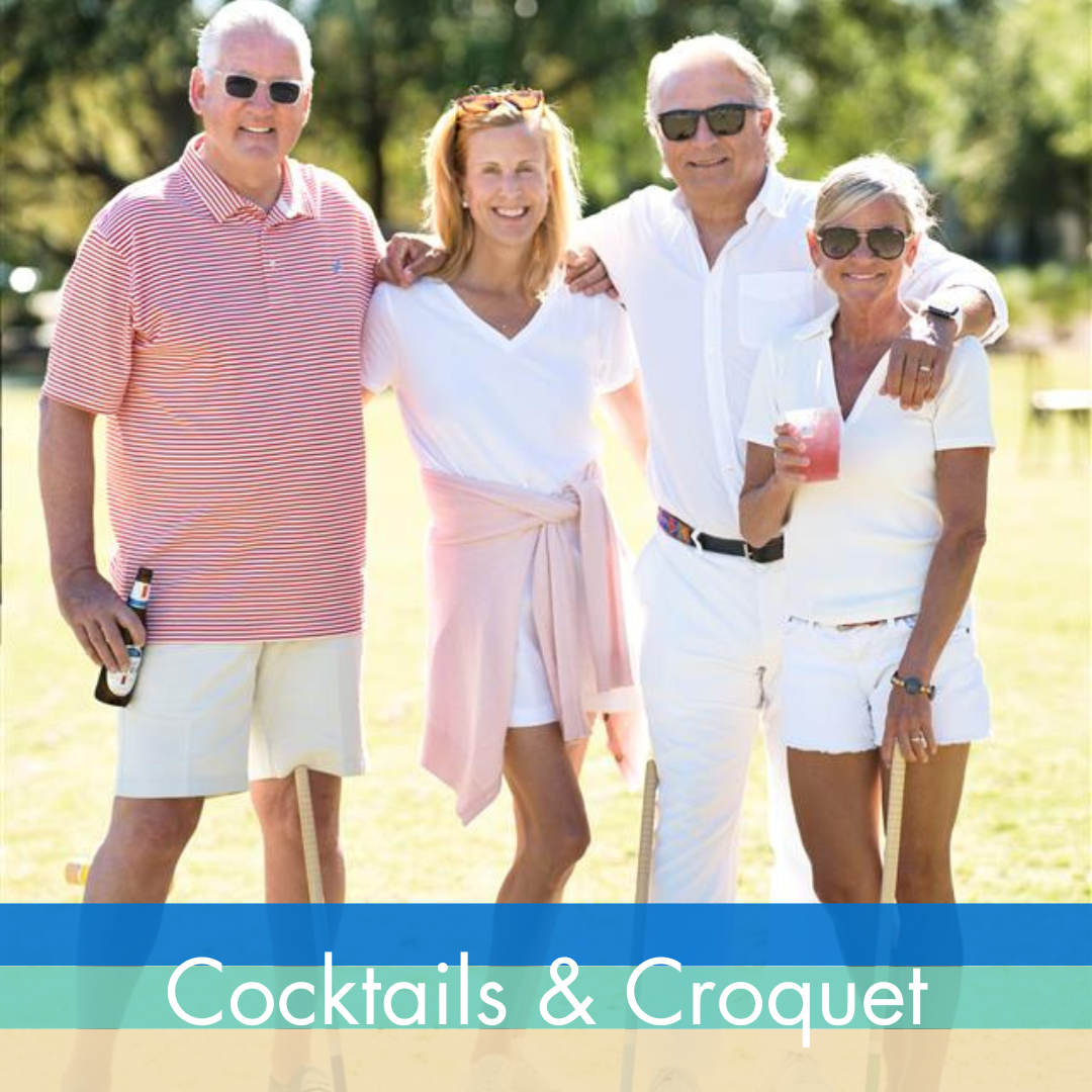 Image of adults playing croquet